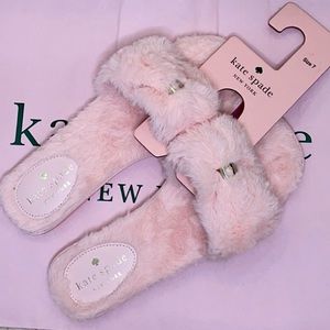 Kate spade fuzzy slippers Clearance